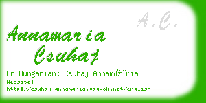 annamaria csuhaj business card